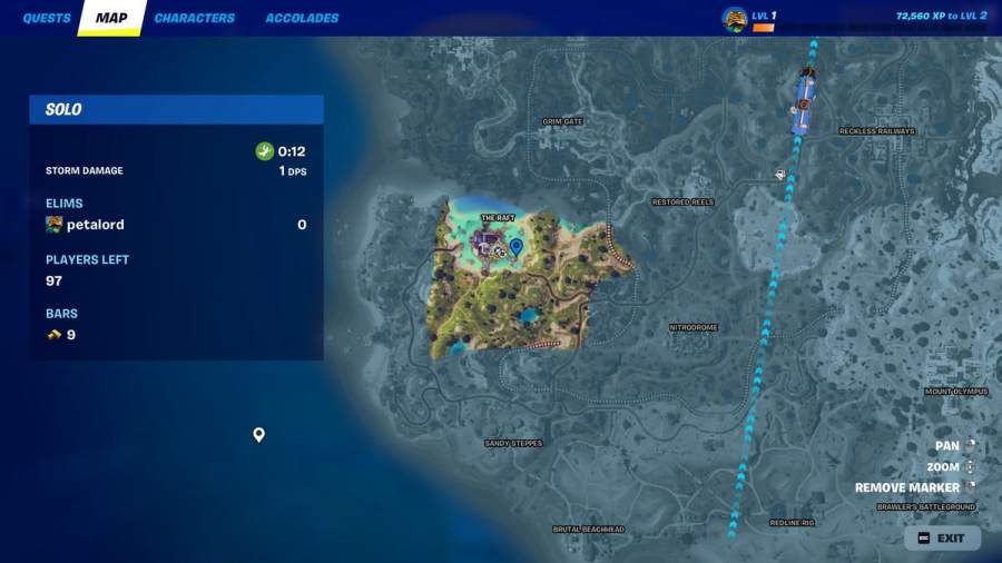 Fortnite map The Raft POI