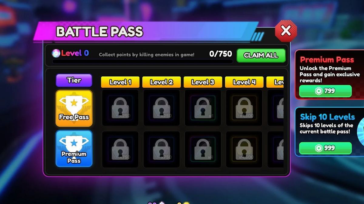 Cấp độ Battle Pass Anime Vanguards