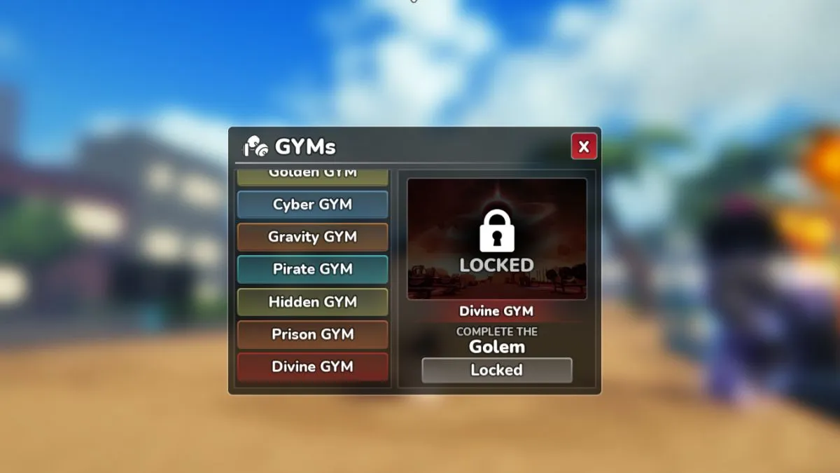 Cách mở khóa tất cả các phòng gym trong Gym League Roblox